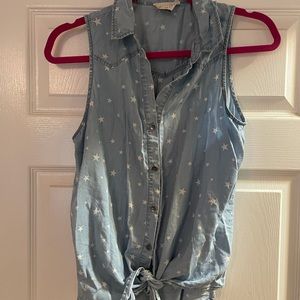 Jean shirt with stars